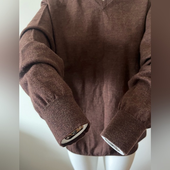 Alfani Men's V- Neck 100% Pure new Italian Merino Extra Fine Size Large. - Picture 3 of 8